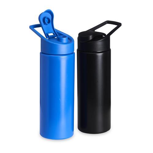 Squeeze Plástico 550ml Azul e Preto Personalizado